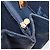 FENDI Bolsa de mão em couro azul marinho e dourado - vista 25