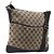 GUCCI GG Canvas Shoulder Bag Beige Silver 145857