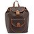 Céline CELINE Macadam Canvas Backpack PVC Leather Brown Gold - vista 13