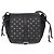 PRADA Bolsa de Ombro Studs Nylon Preto Prata - vista 13