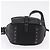 PRADA Bolsa de Ombro Studs Nylon Preto Prata - vista 5