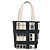 CHANEL Window Line Tote Bag Canvas Ivory Black CC - vista 13