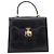 GUCCI Hand Bag Leather 2way Black Gold Tone - vista 13