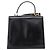GUCCI Hand Bag Leather 2way Black Gold Tone - vista 2