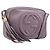 GUCCI Soho Shoulder Bag Leather Pink Gold Tone 308364