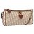 Christian Dior Trotter Canvas Romantic Chain Bag PVC Beige Silver