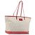 FENDI Zucca Canvas Tote Bag Beige Red 8BH185