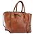 PRADA Hand Bag Leather 2way Brown Silver