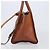 PRADA Hand Bag Leather 2way Brown Silver - vista 3