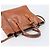 PRADA Hand Bag Leather 2way Brown Silver - vista 6