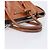 PRADA Hand Bag Leather 2way Brown Silver - vista 7