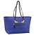 FENDI Monster Tote Bag Leather Blue Silver