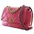 Chanel 19 Flap Medium in pelle d'agnello rosa - vista 12