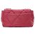Chanel 19 Flap Medium in pelle d'agnello rosa - vista 2