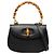 Gucci Black Small Grained Calfskin Bamboo Night