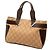 Borsa a mano Gucci in denim GG marrone - vista 2