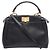 Borsa Satchel Fendi Peekaboo Iconic Mini in pelle nera