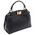 Borsa Satchel Fendi Peekaboo Iconic Mini in pelle nera - vista 2