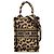 Dior Beige Mizza Mini Embroidered Canvas Leopard Vertical Book Tote
