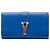 Autre Marque Clutch Saint Laurent Chyc Ligne in pelle blu