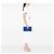 Autre Marque Clutch Saint Laurent Chyc Ligne in pelle blu - vista 6