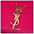 Autre Marque Clutch Saint Laurent Pink Grain de Poudre Monogram Cassandre - vista 5