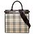 Borsa Tote Convertibile Burberry Beige House Check Canvas
