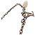 Collana Louis Vuitton Silver Brass Crystal Gamble Station - vista 3