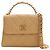 Chanel Beige CC Quilted Lambskin Faux Pearl Top Handle Flap