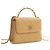 Chanel Beige CC Quilted Lambskin Faux Pearl Top Handle Flap - vista 13