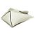 Clutch triangular LOEWE de piel de becerro blanca con lazo y cuña - vista 3