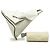 Clutch triangular LOEWE de piel de becerro blanca con lazo y cuña - vista 7