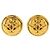 Chanel Coco Mark Gold Clip-Ohrringe