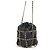 Borsa a tracolla Chanel in pelle d'agnello nera - vista 2