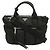 mala Prada Bomber Tote em nylon preto e couro - vista 2