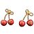 Pendientes Valentino Cherryfic de metal y esmalte