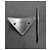 Prada Triangle Logo Leder-Haarklammer mit Pin - Ansicht 3
