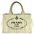 Prada Canapa Canvas Tote Bag mit Dreiecks-Logo-Plakette