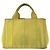 Borsa Tote in tela 2way Prada Canapa con placca logo Triangle - vista 2