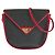 Borsa a tracolla in pelle e tela con logo Yves Saint Laurent YSL