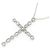 Collana Harry Winston Madonna Cross Small in Platino - vista 4