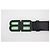 Balenciaga BB Hourglass Large Belt Matte Black Neon Green - vista 2