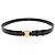 Céline Celine Triomphe 25mm Medium Belt Black Leather Gold Buckle