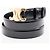 Céline Celine Triomphe 25mm Medium Belt Black Leather Gold Buckle - view 9