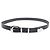 Céline Celine Medium Western Belt 25mm Black Leather Silver Buckle
