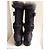 Chanel Mittelschaftstiefel Wildleder Pelz Anthrazit Größe 40 - Ansicht 7
