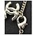 Collana con pendente Chanel Double CC Logo in smalto bianco - vista 5