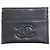 Tarjetero Chanel de piel negra