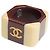Anillo cuadrado de plástico Chanel Coco Mark