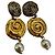 Chanel Edouard Rimbaud Paris – Orecchini Sculptural Spiral & Faux Pearl Drop – 1980s